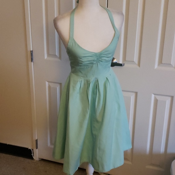 J. Crew Dresses & Skirts - J. Crew light aqua halter sundress with tucks 2